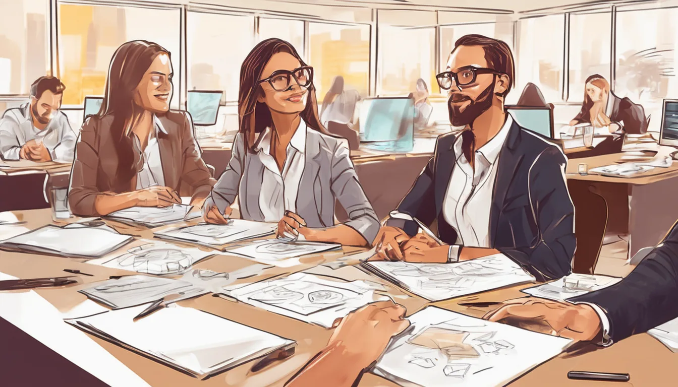 Ilustração sobre Grade curricular da Pós-Graduação em Design Thinking